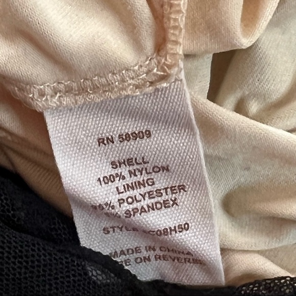 Chelsea and Violet XS Black Beige Lace Overlay Sleeveless Mini Dres - Picture 10 of 10